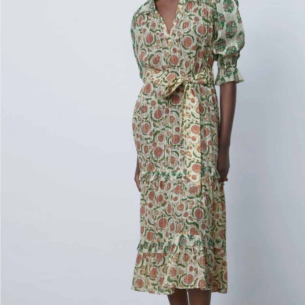 Zara The Dominica Midi Print Dress